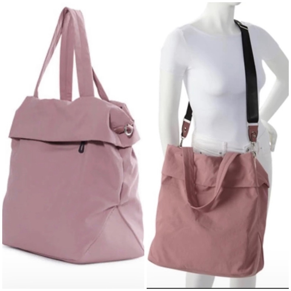 ZELOS Nylon Shoulder Bag In Slate Color NWT